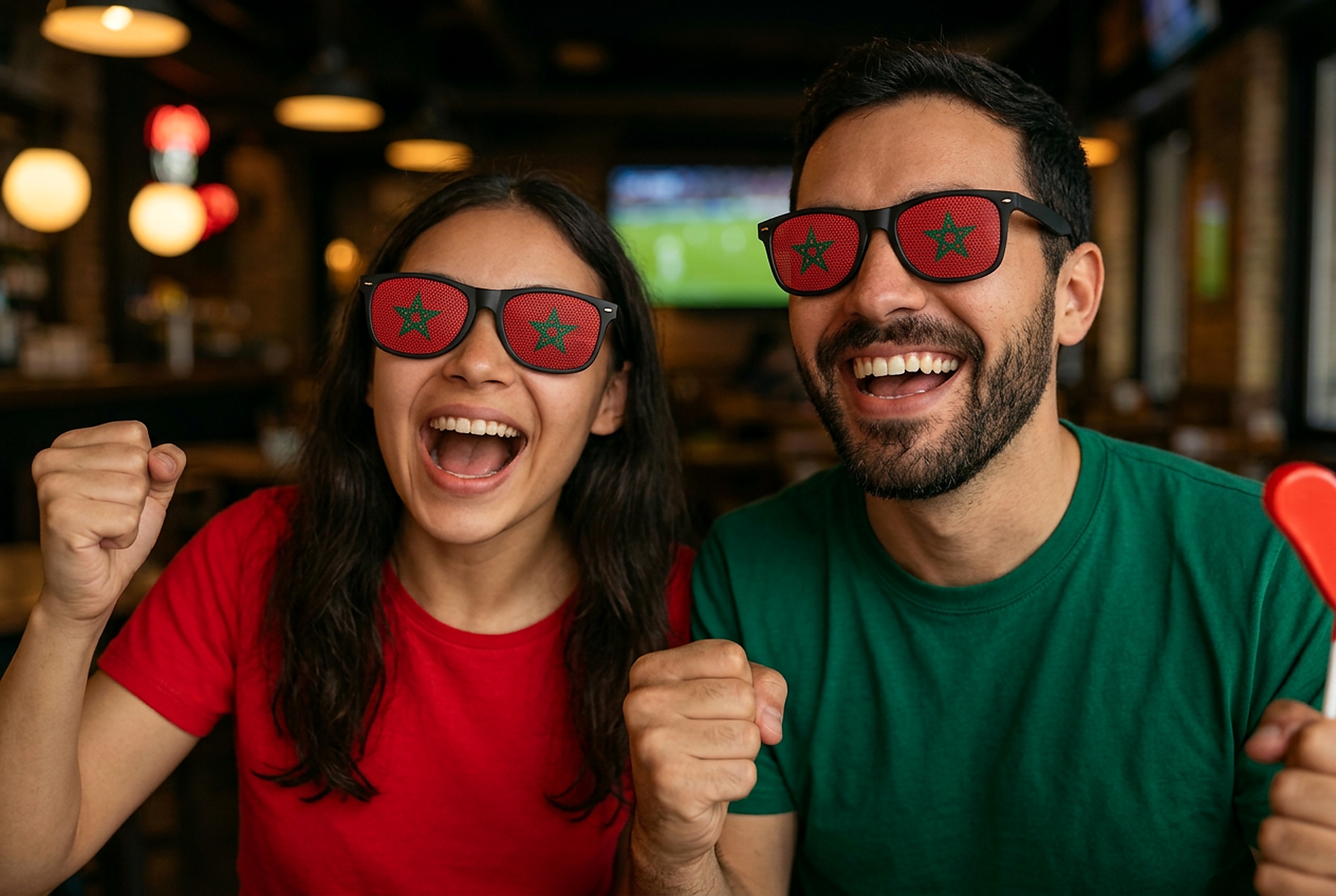 Lunettes Supporter Maroc — étoile verte